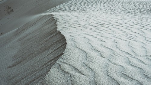 The mesmerizing, wind-shaped patterns on the sand dunes at Hunder in Nubra Valley, Ladakh